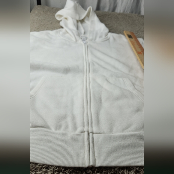 Girls White Zip-Up Hoodie Sweatshirt For Kids - Art Class - XL (14) - Picture 4 of 11
